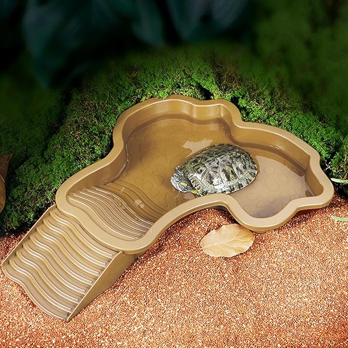 Turtle Bathing – Aquarium Turtle, Climbing Pet, Amphibian Basin | Shower Basin Turtles Bathing for Small Reptiles, Pet Care, Swimming, and Relaxation at Home or Garden