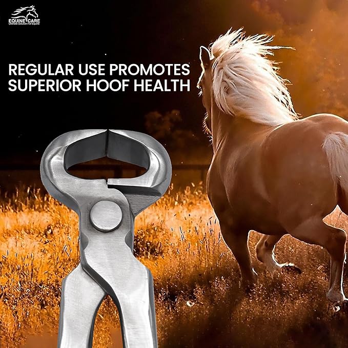 Equine Care Hoof Nippers for Farriers – Horse Hoof Trimmer | Chrome Vanadium Steel Farrier Tool with Precision Cutting Blades, High Leverage Handles & Ergonomic Grip for Horses & Livestock (15 Inch)