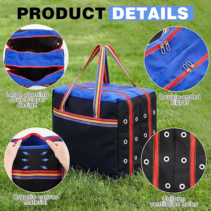 Gilprop Double Compartment Cage for Transporting Roosters, Galponeras Bolsa Jaulas para Gallos De Pelea, Double Maleta Cargador Carrier Case Chicken Crates Travel Competition Canvas Bag Fighting