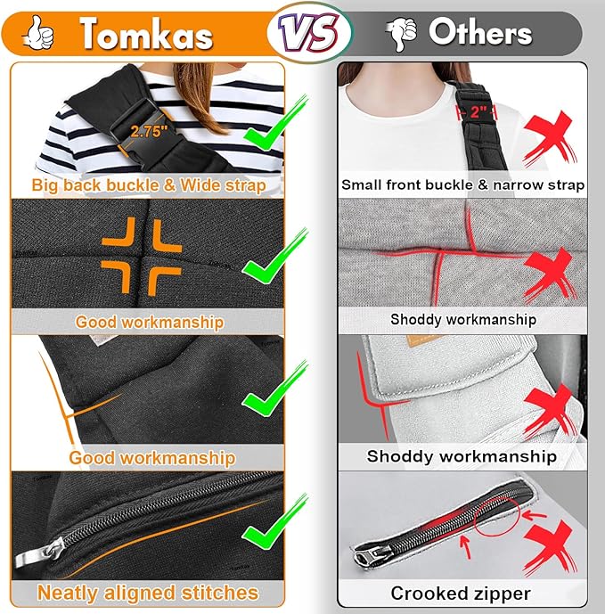 Tomkas Small Dog Sling Carrier - Zipper Pocket & Adjustable Strap & Zip Pocket - for 3-10 lbs Pets (Black, M - Zipper Pocket & Adjustable Strap)