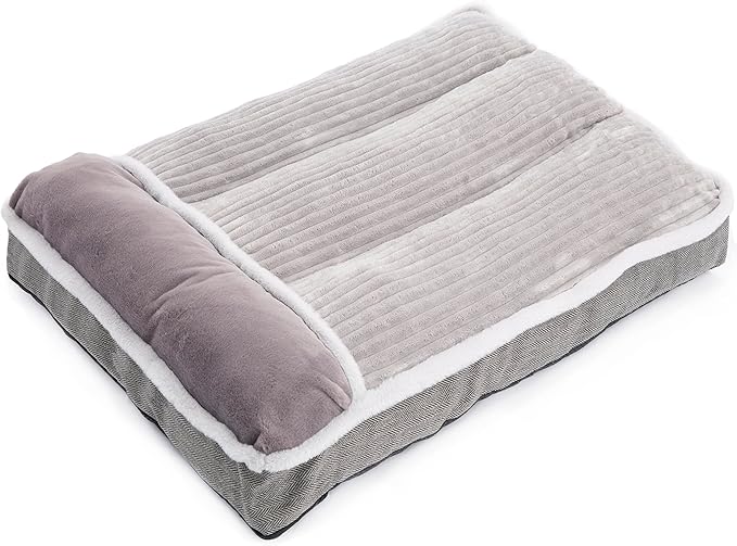 WINDRACING Large Dog Bed with Pillow for Crate Kennel, Sofa Dog Bed, Super Soft pet Bed for Medium, Jumbo, Furniture