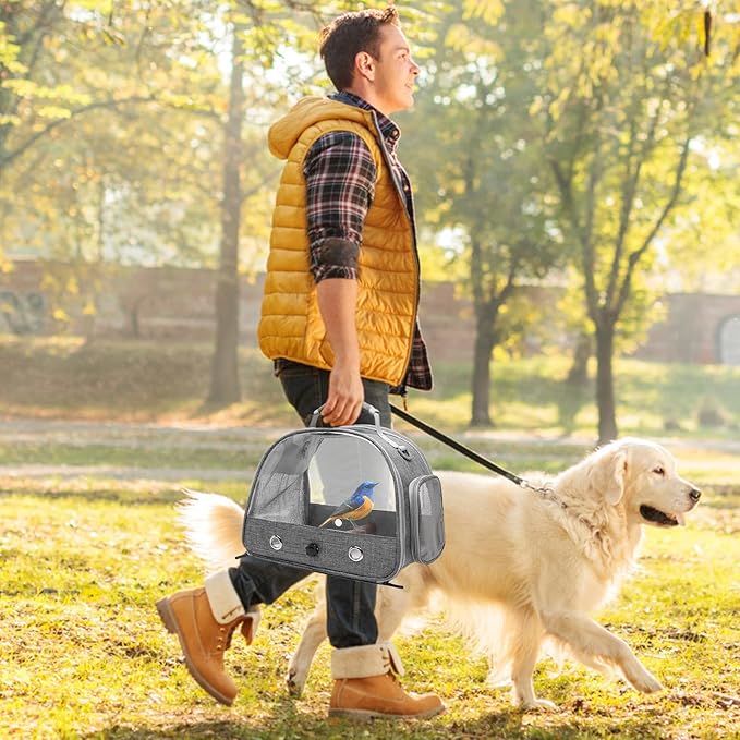 Bird Travel Bag - Travel Bird Backpack Cage | Transport Case, Parrot Carrier Bag, Portable Cagge, Removable Backpack Carrier for Rabbits Parrots Small Pets Hamsters