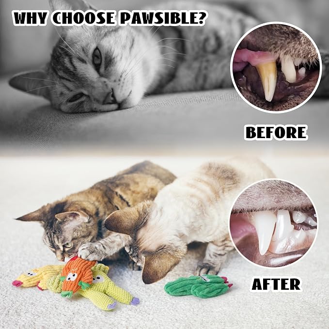 Cactus Catnip Toys, 100% Pure Organic Catnip-Filled Toys Without Cotton - Image 5