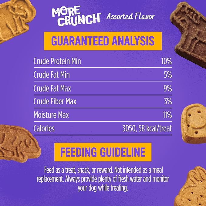 Blue Dog Bakery Natural Dog Treats, More Crunch Large, Assorted Flavors, 18oz Box, 6 Boxes