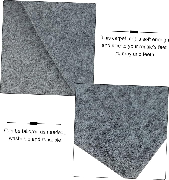 Terrarium Liner Carpet for Reptiles Soft and Breathable Lizard Mat Comfortable Substrate for Turtles Snakes and Lizards Water-Absorbent Design