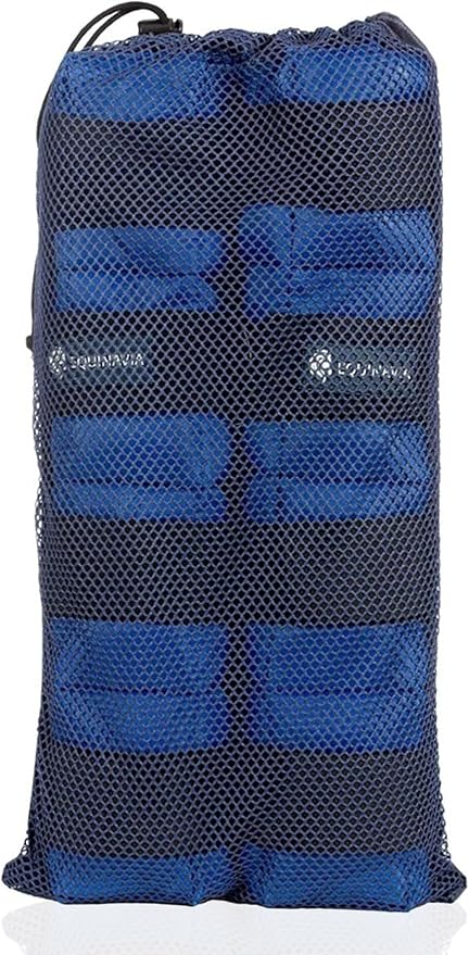 Equinavia Cool Relief Therapy Ice Boots Leg Wraps Pair for Horses, Gel Pack with Adjustable Straps | 16.5" x 15.5" with Storage Bag - Royal Blue - Pair - One Size