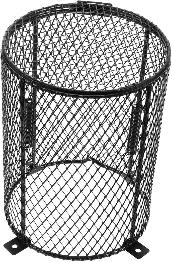 Reptile Heat Lamp Mesh Cover Anti-Scald Ceramic Bulb Protector for Turtle Tank Accessories Reptile Cages and Heating Lamps Sturdy and Safe Enclosure for Basking Light