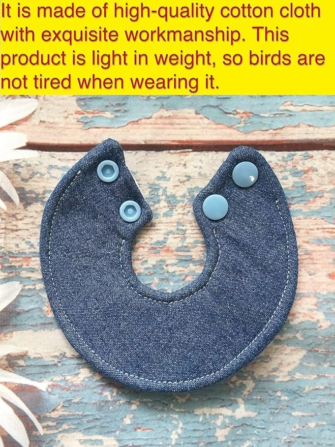 Adjustable Bird Collar - Recovery Collar Parrot Elizabeth Collar for Feather Plucking Feather Protector Shield with Soft Padded Cotton Neck Cone Anti-bite Anti-Licking Wound Healing (2M,Blue)