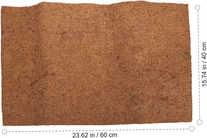 POPETPOP Natural Coconut Fiber Reptile Mat Breathable Terrarium Bedding Liner for Reptiles for Lizard Supplies and Easy to Durable