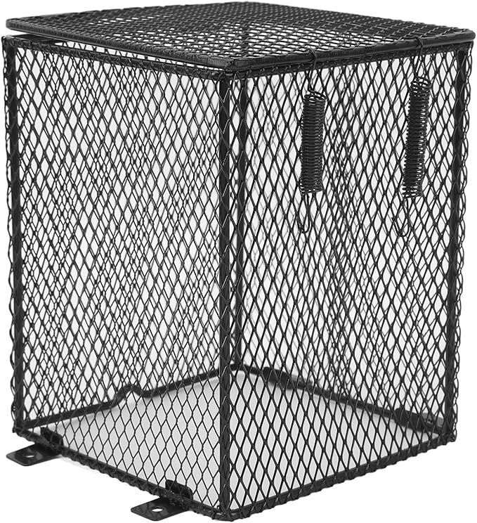 Tyenaza Reptile Lamp Cover Professional Prevents Scald Protective Reptile Heater Lamp Guard for Lizards Terrapins Snakes (Quadrate 2.3in)