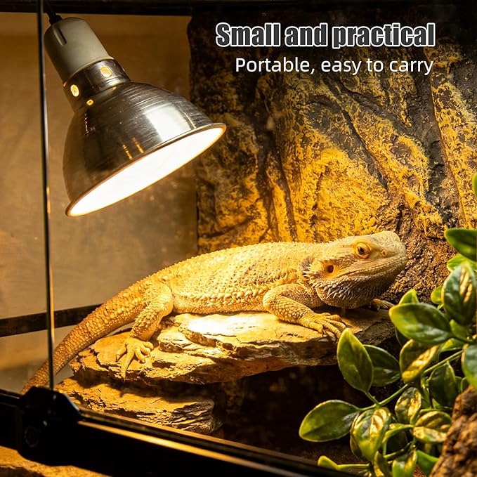 2pcs Screw Mount Heat Lamp Bracket, Reptile UVB Fixture Bracket, Cage Lighting Hardware for DIY Terrarium, Aquarium, Tortoise or Gecko Habitat