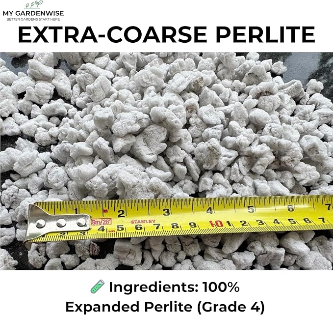 GARDENWISE Perlite for Plants, Extra Coarse Grade 4 Horticultural Perlite, Organic Perlite for Gardening Indoor & Outdoor, Made in USA (30 quarts)