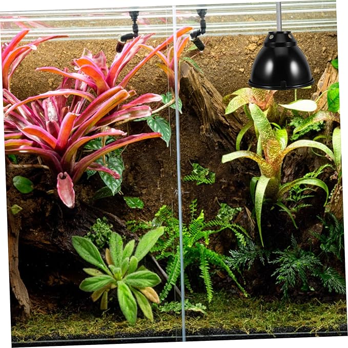 Ciieeo 1set Aluminum Dome Heat Lamp Shade for Reptiles Safety Cover Scald for Lizard Snake and Turtle Habitats Reflector