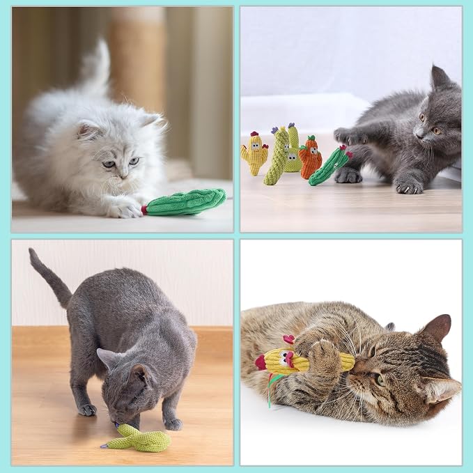 Cactus Catnip Toys, 100% Pure Organic Catnip-Filled Toys Without Cotton - Image 7