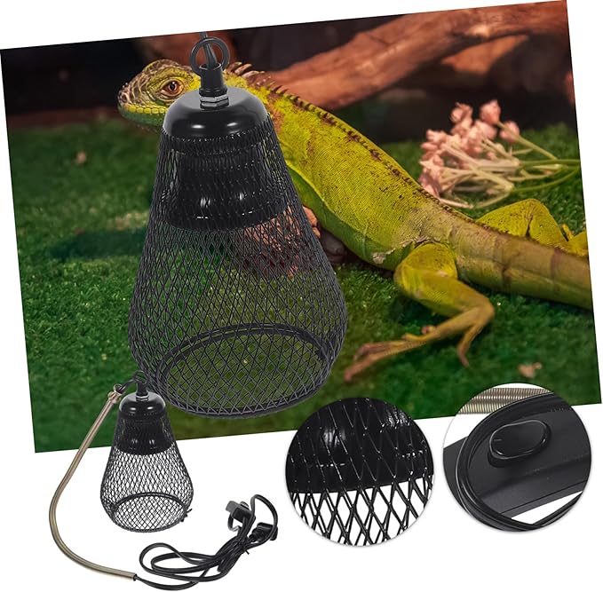 Reptile Heating Lamp Shade Scald Mesh Cover for Reptile Pet Lamps Durable Design Easy Installation Compatible with Various Bulbs for Turtles Rabbits Hamsters