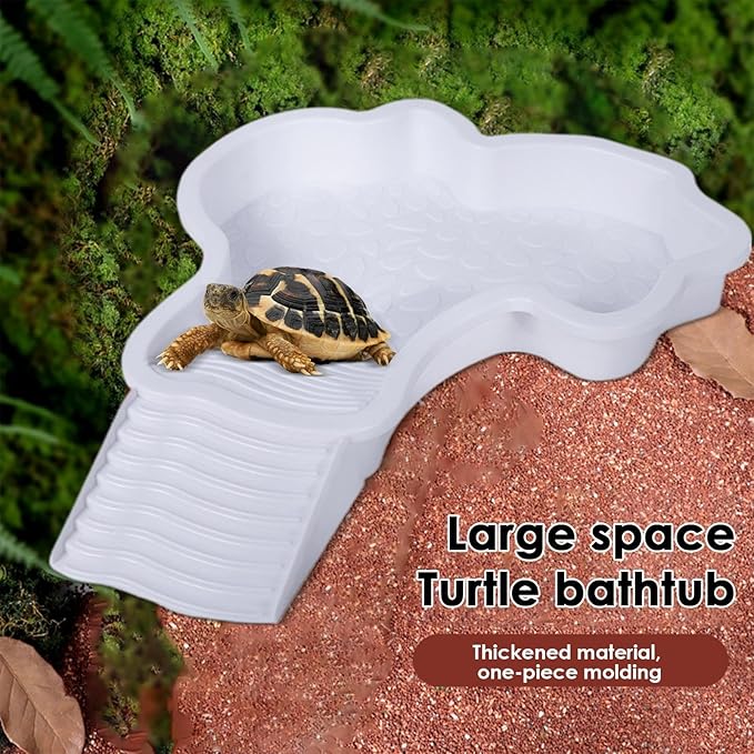 Turtle Bathing – Aquarium Turtle, Climbing Pet, Amphibian Basin | Shower Basin Turtles Bathing for Small Reptiles, Pet Care, Swimming, and Relaxation at Home or Garden