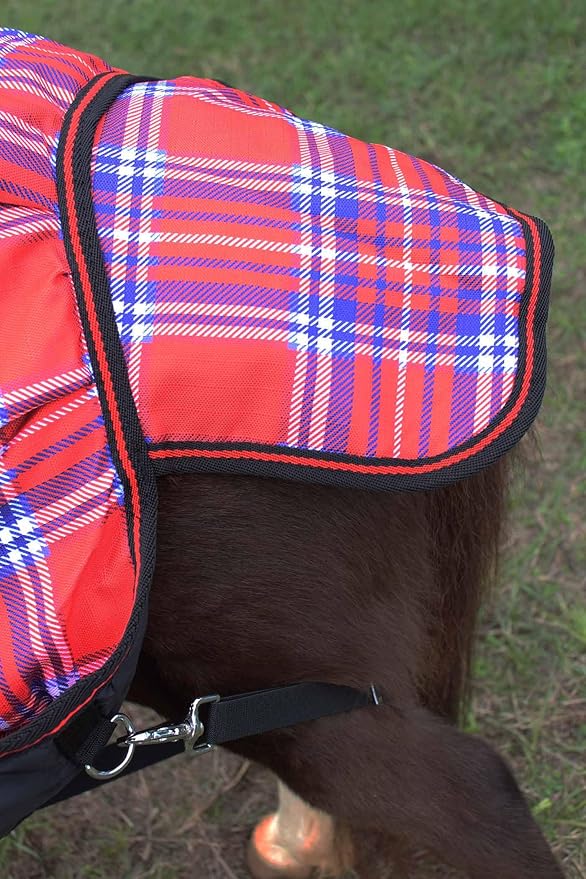 36" 1200D Miniature Weanling Donkey Pony Horse Foal Winter Blanket Red White Blue 51972B