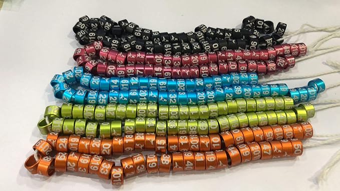 100pcs Metal Bird Rings 2mm-14mm Parrot Leg Bands Pigeon Chicks Bantam Poultry (Customized)