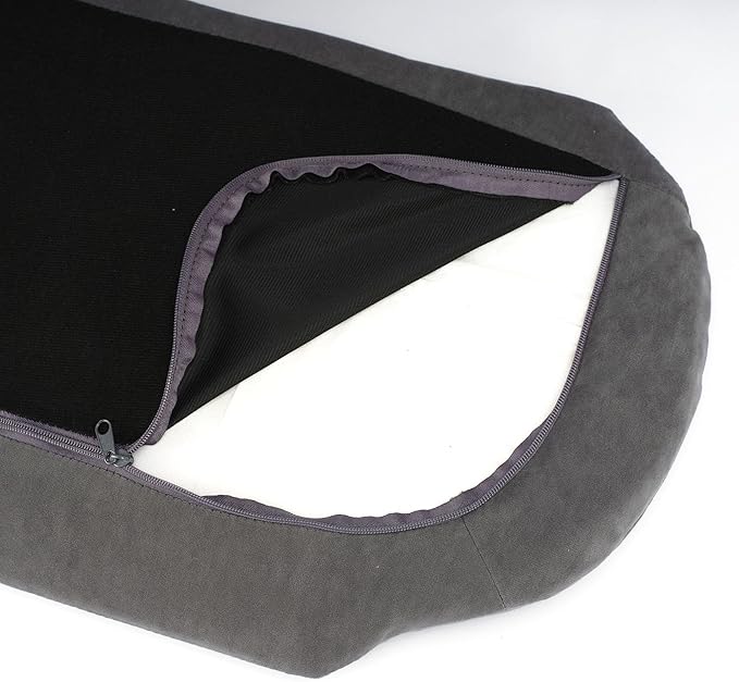 Elevated Dog Bed Pet Sofa with Solid Wood Legs and Bent Soft Backrest, Pet Cat Stool Bed with Velvet Cushion,for Small and Medium Size Dogs Kitten, Mid Size