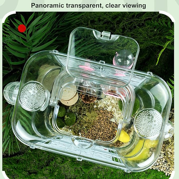 Focket Hamster Cage Small Animal Cage, Enclosure Double Layer Hamster Cages and Habitats Wire Hamster House with Multiple Locking Buckles for Hamsters Mice (2 Layer)