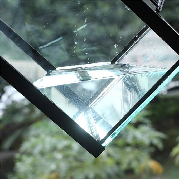 crapelles Reptile Amphibians Tank, 7.8x7.8x5.9 inches Terrarium Glass Box for Small Pet, Ventilation Transparency Clearly Visible Habitat