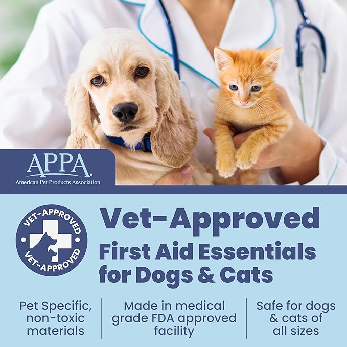 Dog First Aid Kit - Vet Approved Emergency Supplies - Pet First Aid Kit Guide, Tick Remover, Slip Leash & Medical Essentials for Home, Camping, Car, RV, Travel (Essential 2-Pack)