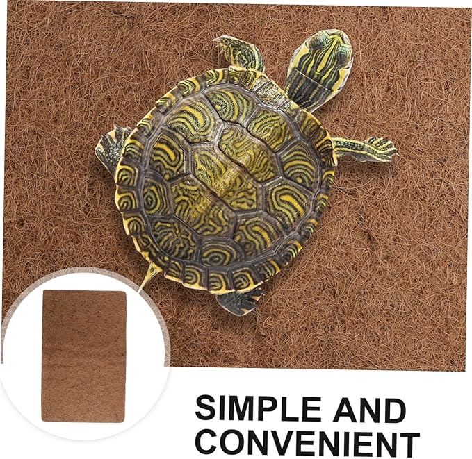 Abaodam 3pcs Climbing Pet Mat Terrarium Reptile Coconut Mat Pet Habitat Soft Mat Substrate Fiber Matting Pads Liner Reptile Bedding Mat Accessories Turtle Tortoise Bedding Lizard