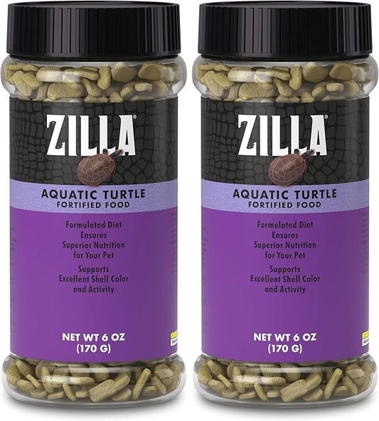 Zilla Aquatic Turtle Extruded Food Pellets 6 Ounces (Pack of 2)