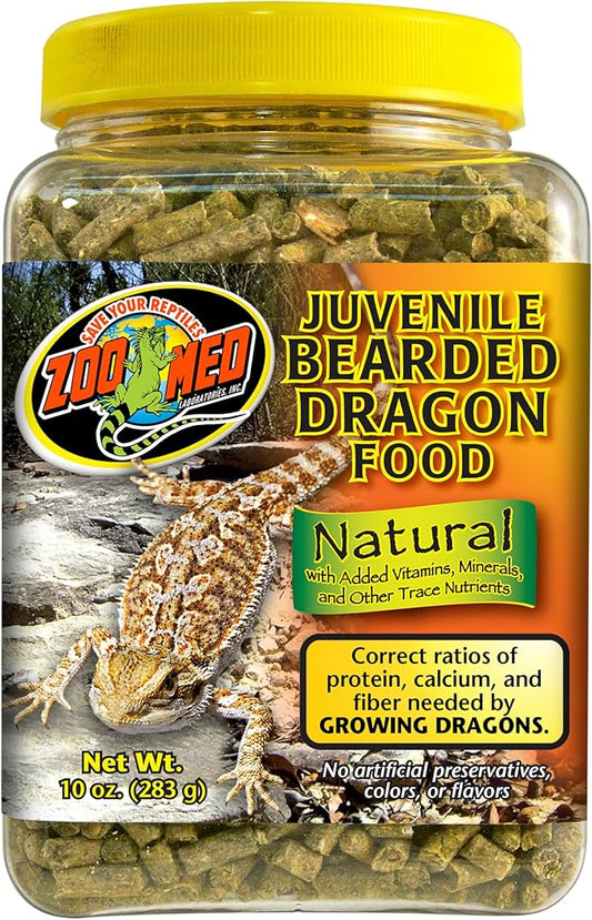 Zoo Med Laboratories Bearded Dragon Juvenile Soft-Moist Pellet Food, 10-Ounce