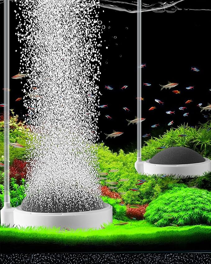 Fish Tank Bubbler Aquarium Air Stones, 4 Inch Nano Super-High Dissolved Oxygen Diffuser Makes Super Tiny Bubble Aerator for Fish Tank Air Pump Hydroponics