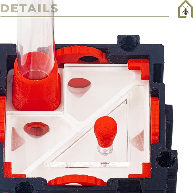 Anthouse.ES - 3D Modular Anthills - QBIK Foundation Model - 6.78x6.78x5 cm - Ant Colonies - Terrarium - Large
