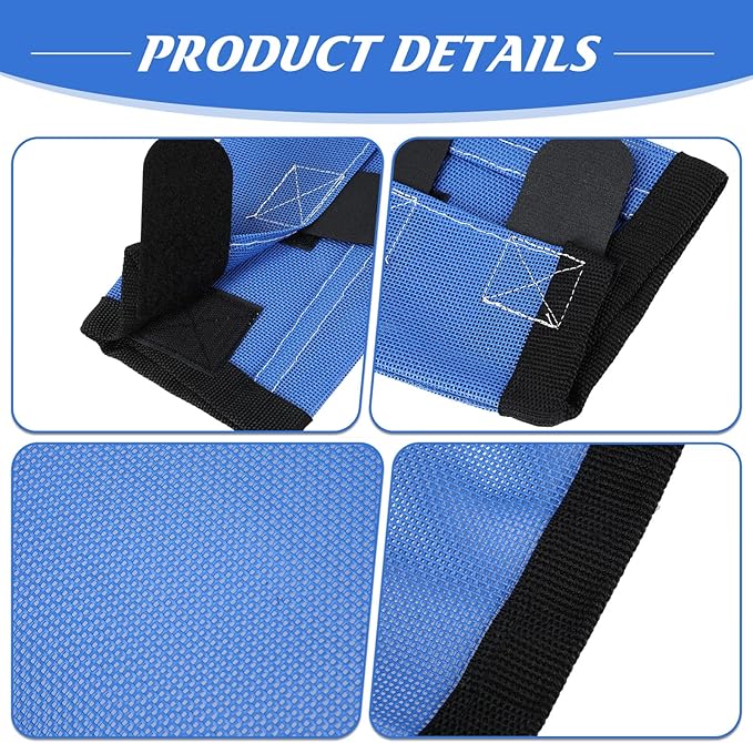 Set of 8 Mesh Fly Boots for Horse Breathable Mesh Horse Boots Protective Loose Wraps Adjustable for Preventing Legs Reduces Flies and Mosquitoes Bites(Blue, Orange,Yearling)