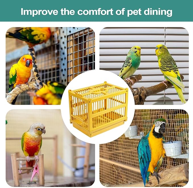 Bird Travel Cage, Parrot Carrier with Perch, 18x12 Inches Transport Crate with Secure Lock, Sturdy Pet Accessory, Outdoor Gear with Ventilated Design, Aviary Equipment for Parakeet Cockatiel