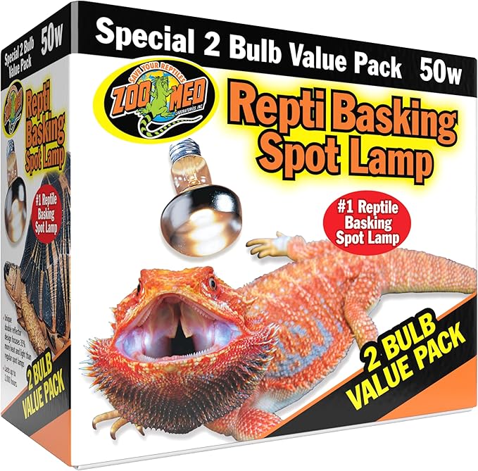 Zoo Med Basking Spot Lamp 50w - 2 Bulb Value Pack