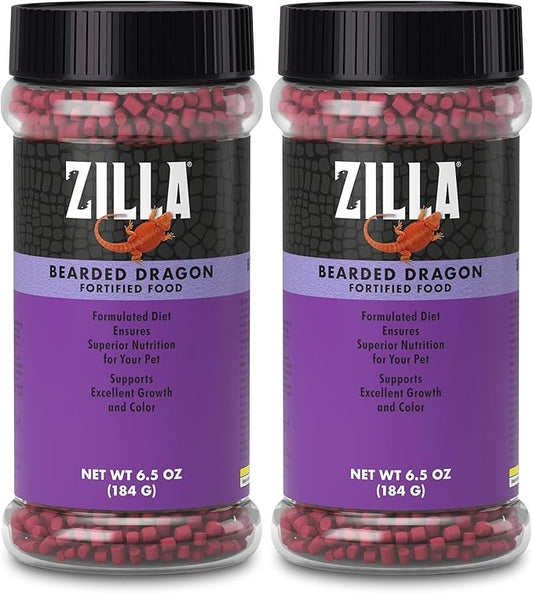 Zilla Bearded Dragon Extruded Food Pellets 6.5 Ounces (Pack of 2)