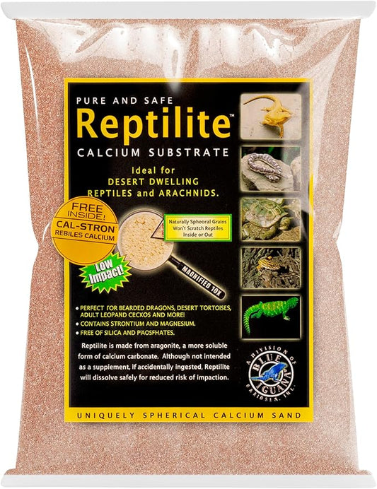 Carib Sea Reptiles Calcium Substrate Sand - 20 lb - Desert Rose - Calcium-Rich Sand for Reptile Terrariums, Ideal for Desert Species & Healthy Habitat