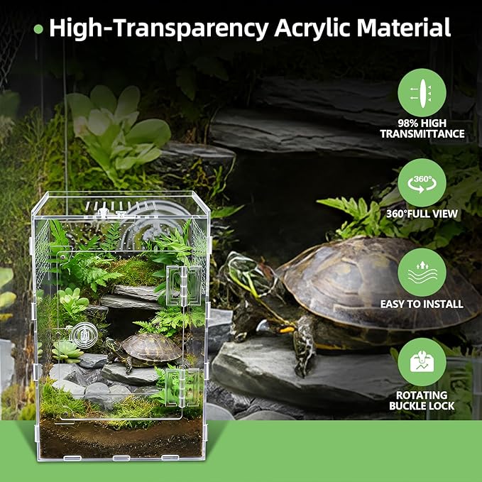 Jumping Spider Enclosure, 4.3''x4.7''x7.8'' Large Insect Terrarium, Praying Mantis Habitat, Large Insect Terrarium,Reptile Enclosure,Spider Habitat Caterpillar Habitat (4.3''x4.7''x7.8'')
