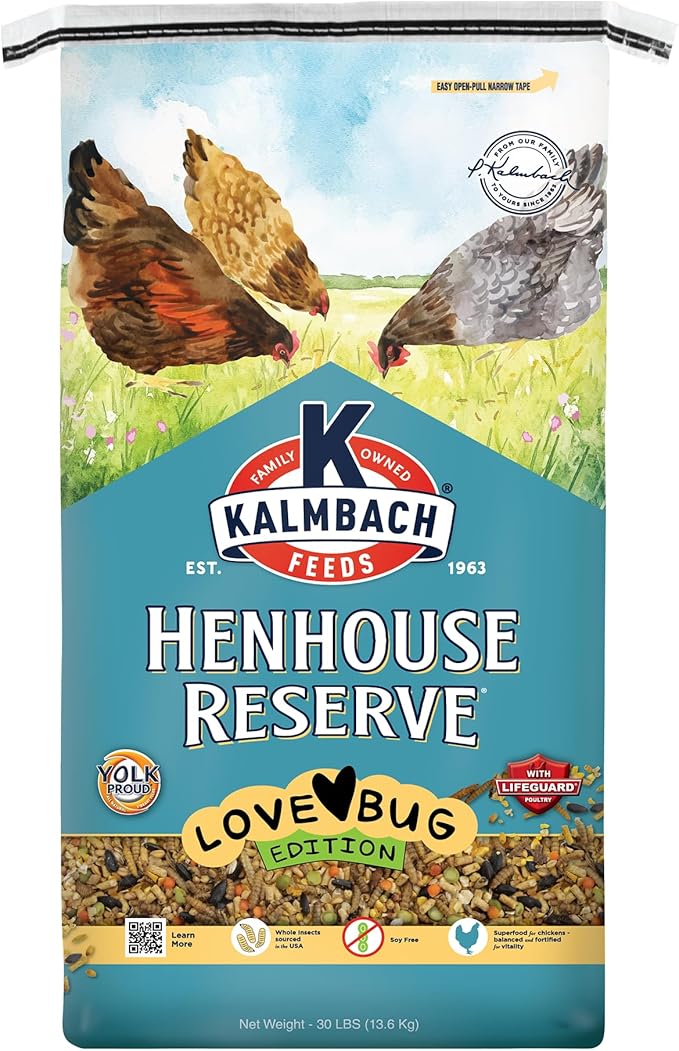 Kalmbach Feeds Henhouse Reserve® Lovebug Edition Layer Feed with Whole Insects