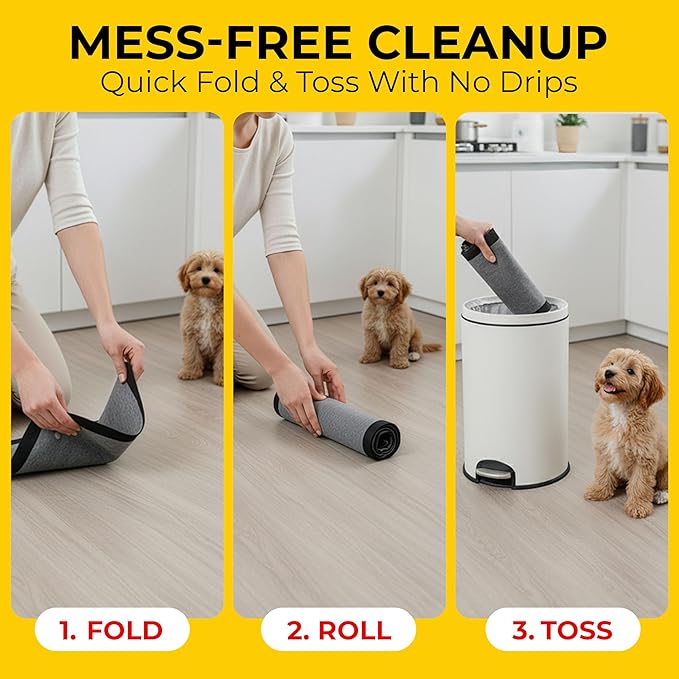 Glad for Pets Activated Carbon Dog Training Pads - Absorbent Large Disposable Dog Pee Pads for Dogs, XL Potty Pads for Dogs, Charcoal Puppy Pads with Adhesive Tabs, Jumbo Dog Pads, 28" x 30", 50 Count