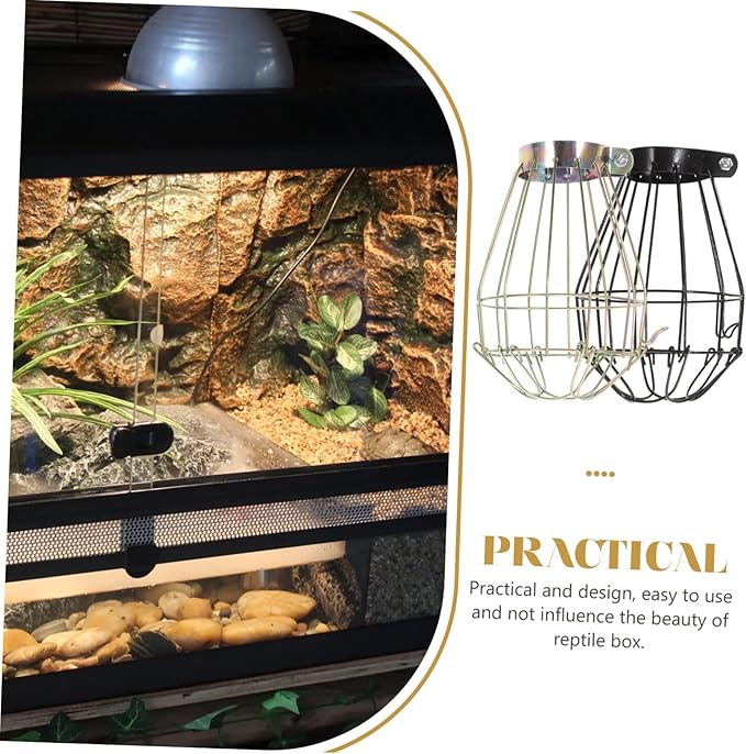 YARNOW 3pcs Reptile Lamp Cover Scalding Mesh Accessory for Reptile Tank and Wear- Design for Turtles Snakes and More