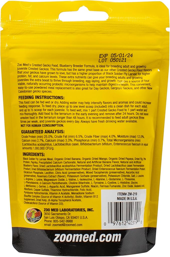 Zoo Med Crested Gecko Food - Blueberry Breeder - 2 oz