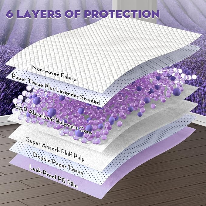 CROCI 22x22in Puppy Pads with Adhesive Tabs, Dog Pee Pads Absorbs Up to 3 Cups Potty Training, Disposable (50 Counts)