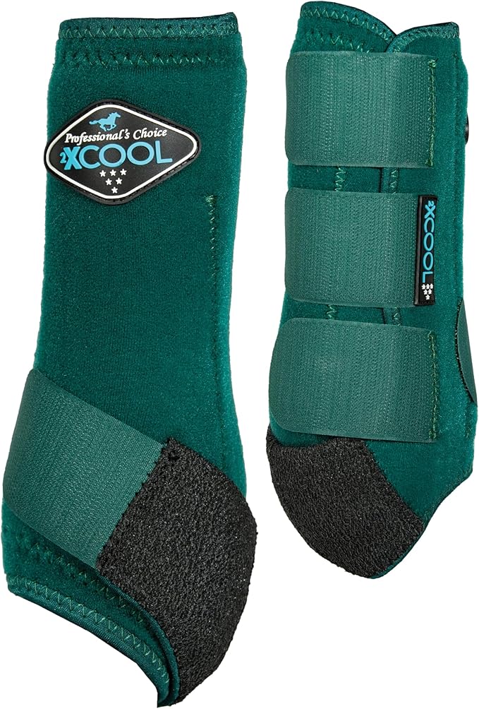 Professional's Choice 2XCOOL Sports Medicine Horse Boots | Protective & Breathable Design for Ultimate Comfort, Durability & Cooling in Active Horses | 2 Pack X-Small/Mini/Pony Emerald