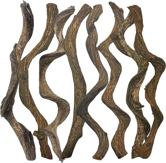 Reptile Decor 8PCS Natural Forest Branch Terrarium Habitat Decoration Lizard Climbing Tree Branch for Bearded Dragon Gecko Snake Frog Chameleon Spider