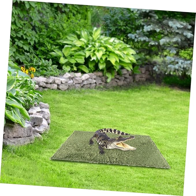Mipcase 2pcs Moss Reptile Carpet Liner for Terrarium Bedding Breathable Reptile Habitat Pad for Turtles Snakes and Lizards and Washable Cushion for Clean Environment