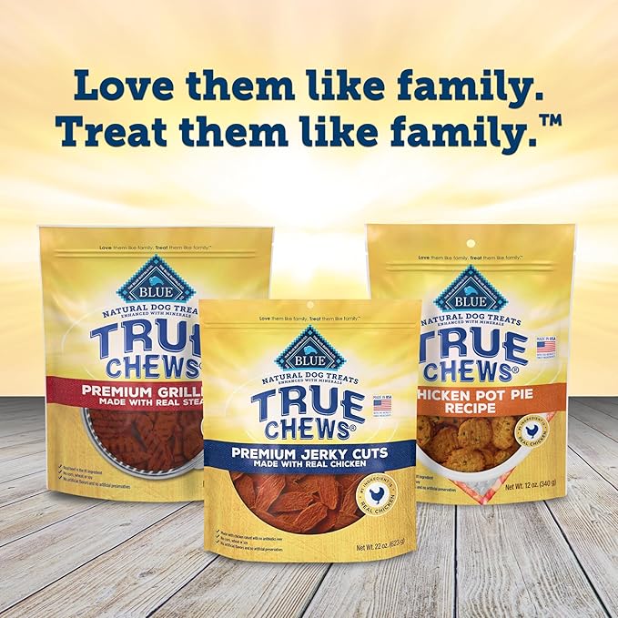 Blue Buffalo True Chews Premium Jerky Cuts Natural Dog Treats, Chicken, 22 oz bag