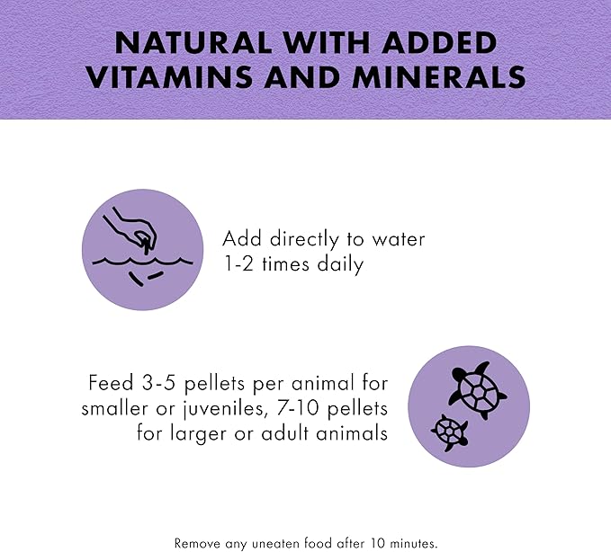 Zilla Pet Aquatic Turtle Sticks, Natural with Added Vitamins and Minerals, Nutrient-Rich Floating Food for Turtles, 1 Pound, Pack of 4