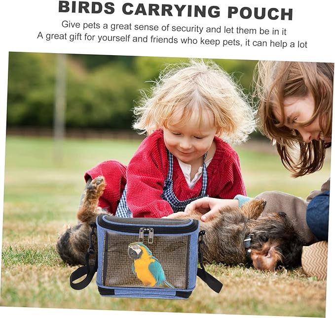 Capacity Transparent Parrot Carrier Bag with Breathable Mesh Adjustable Shoulder Strap Portable Pet Shoulder Bag for Travel and Outdoor Use