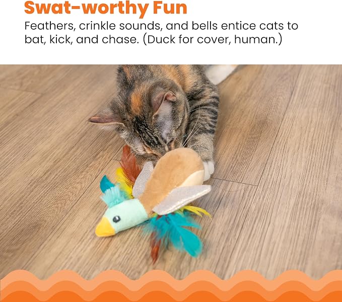 Catstages Flapperz Duck Plush Interactive Catnip Cat Toy - Image 3