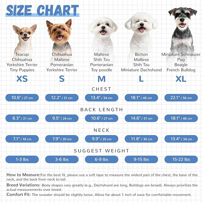 ABRRLO Small Dog Sweaters Cute Bear Dog Cardigans Clothes for Small Medium Dogs Boy Girl Puppy Cat Knitting Cardigan Outfits Dogs Winter Coats Warm Pet Doggy Clothes Soft Knitwear Apparel (Blue,S)